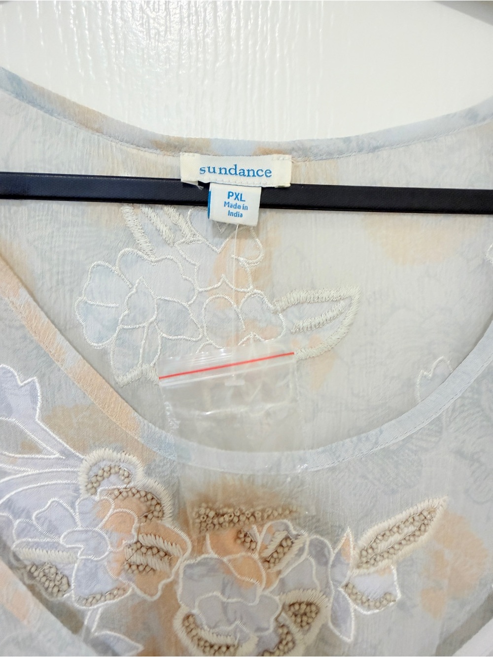 Sundance Moonshadow Beaded Embroidered Dress w/ Mesh Overlay PXL NWOT - Picture 2 of 13
